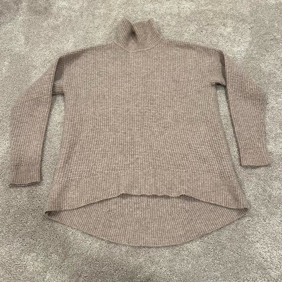 Madewell Women's Chunky Turtleneck Wool Alpaca Tan Size Small - Picture 8 of 9